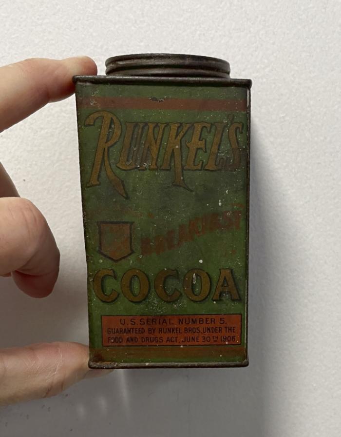 Antique Runkels Breakfast Cocoa tin