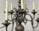 Two tier Dutch pewter 10 light chandelier