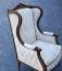 French walnut wing chair or Bergere circa 1900