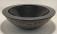 Murano glass black scavo bowl signed Barbini