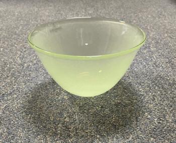 Image of Villeroy and Boch celadon blown glass bowl