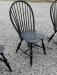 Early D R Dimes Windsor chairs in crackle black
