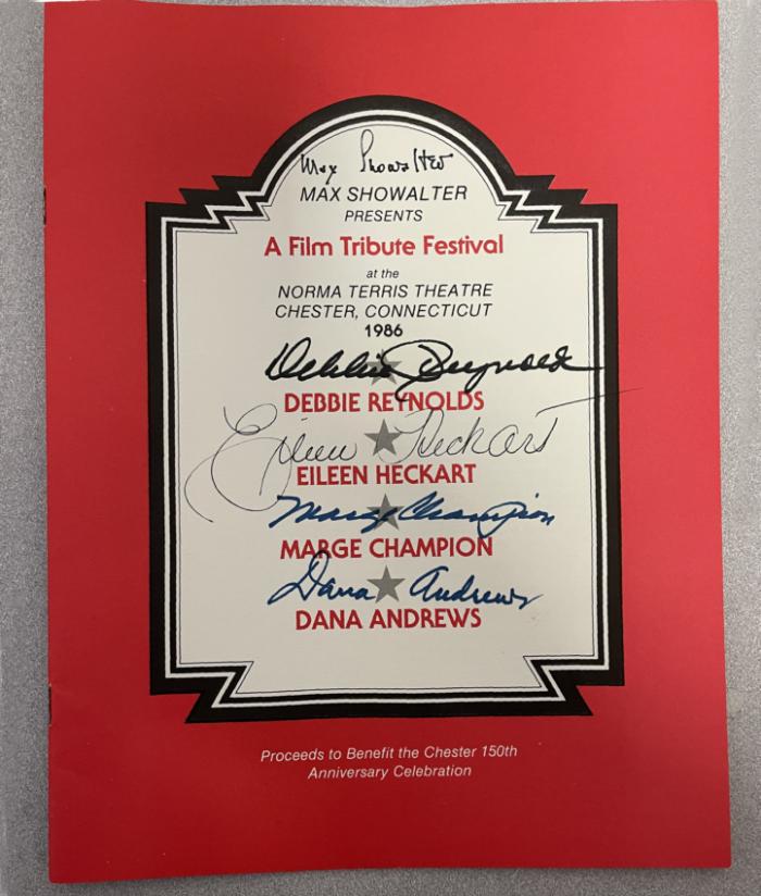 Autographed Film Tribute Festival program 1986