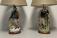 Pair of Staffordshire Highland figural lamps