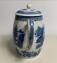 Blue and white antique Staffordshire cider jug