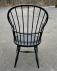 D R Dimes bamboo Windsor armchair in crackle black