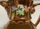 Large copper luster pitcher with embossed flowers