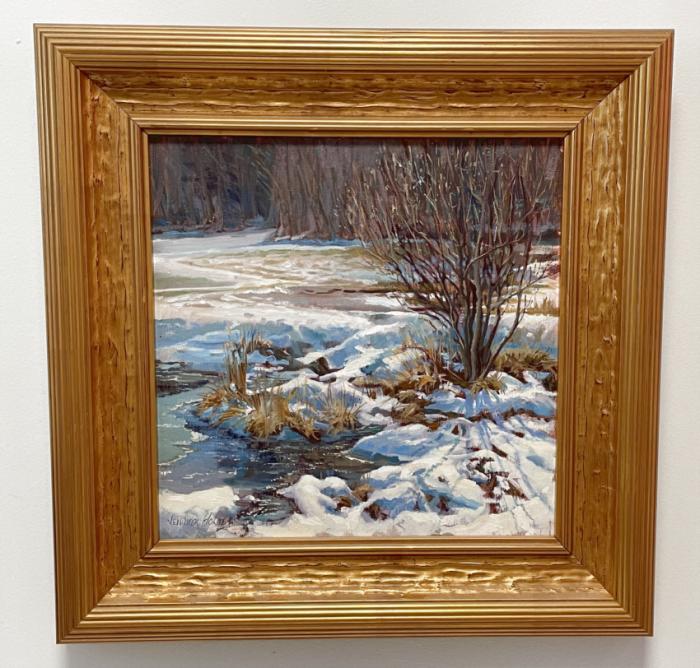 Jennifer Holmes oil on canvas snowscape