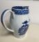 English blue and white earthenware jug c1800