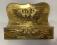 Early 19thc embossed brass candle box