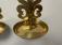 Early Dutch or English brass candle sconces