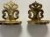 Early Dutch or English brass candle sconces
