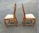 Pair of D R Dimes tiger maple chairs in Queen Anne style