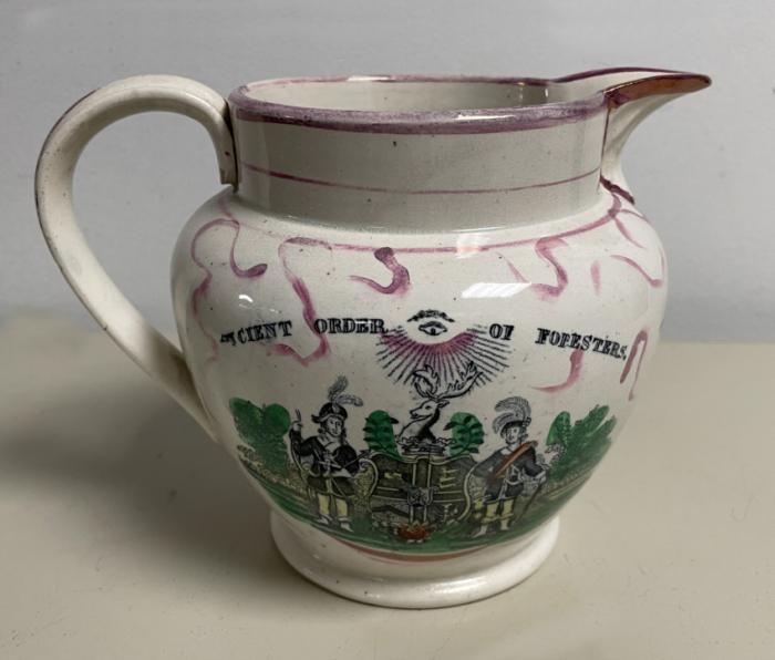 Sunderland Ancient Order of Foresters luster jug