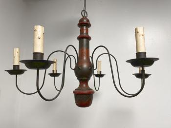 Image of Vintage colonial style 6 light chandelier