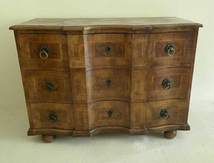 Italian four drawer chest with inlay c1900
