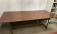 D R Dimes pine harvest table with bread board ends