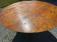 Round dining table in solid tiger maple