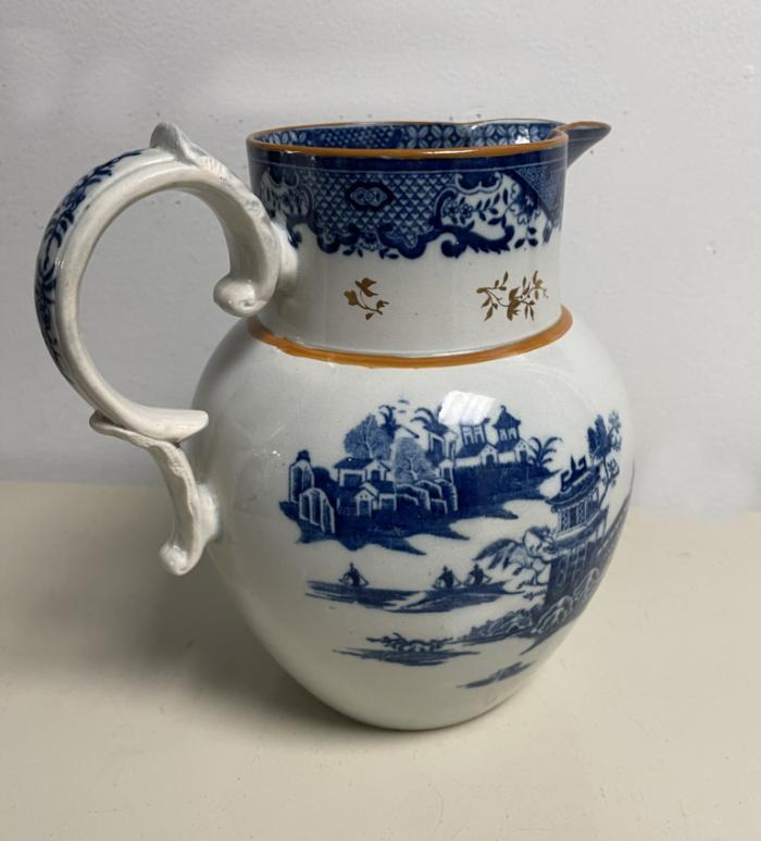 Swansea Staffordshire blue and white jug c1800