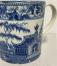Staffordshire blue and white pearlware mug c1810