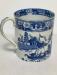 Staffordshire blue and white pearlware mug c1810