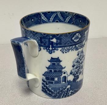 Image of RARE Stevenson Staffordshire blue and white mug c1800