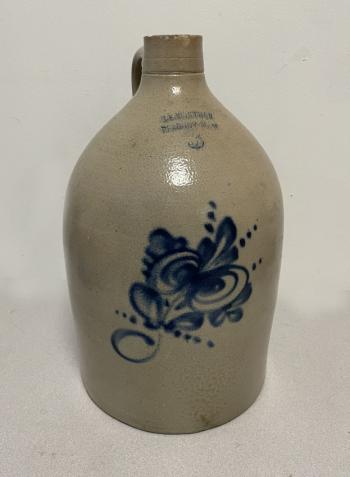 Image of Stoneware jug by C F Worthen Peabody MA