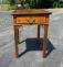 D R Dimes pair of tiger maple Chippendale tables