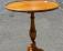 Tiger maple candle stand with dish carved top