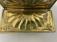 Antique English brass wall box with repousse work