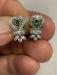 18K diamond and emerald earrings