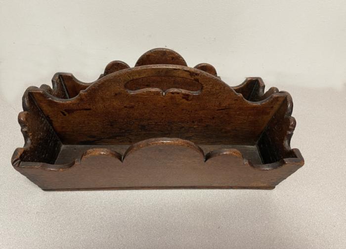 English walnut knife tray c1780