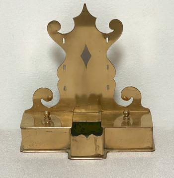 Image of 18th to 19thc English brass inkstand