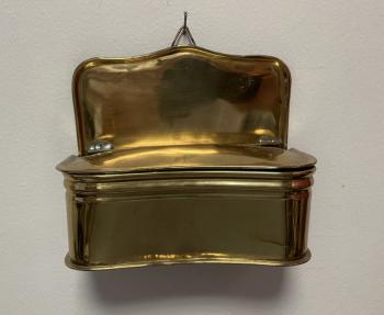 Image of English brass wall box c1800