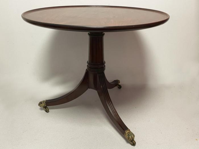 Regency style coffee table on pedestal base c1900