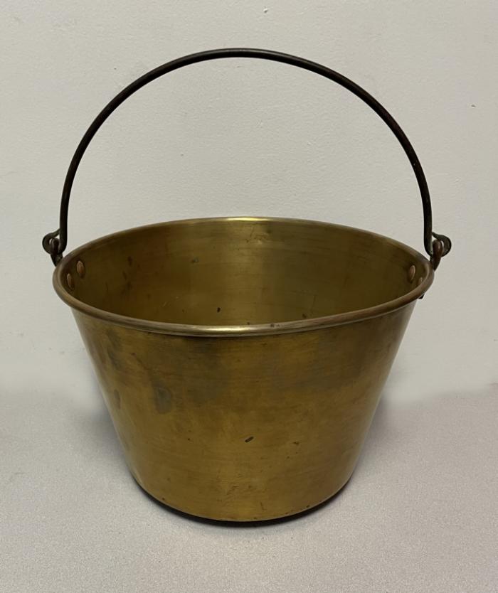 Brass pail by H W Hayden Ansonia CT c1850