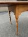 Early D R Dimes pine dining table with bread board ends
