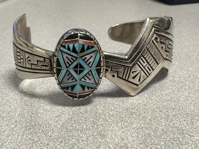 Roderick Tenorio sterling silver Pueblo bracelet