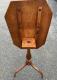 Tiger maple tilt top candle stand c1800