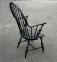 D R Dimes Windsor chair with continuous arm in crackle black