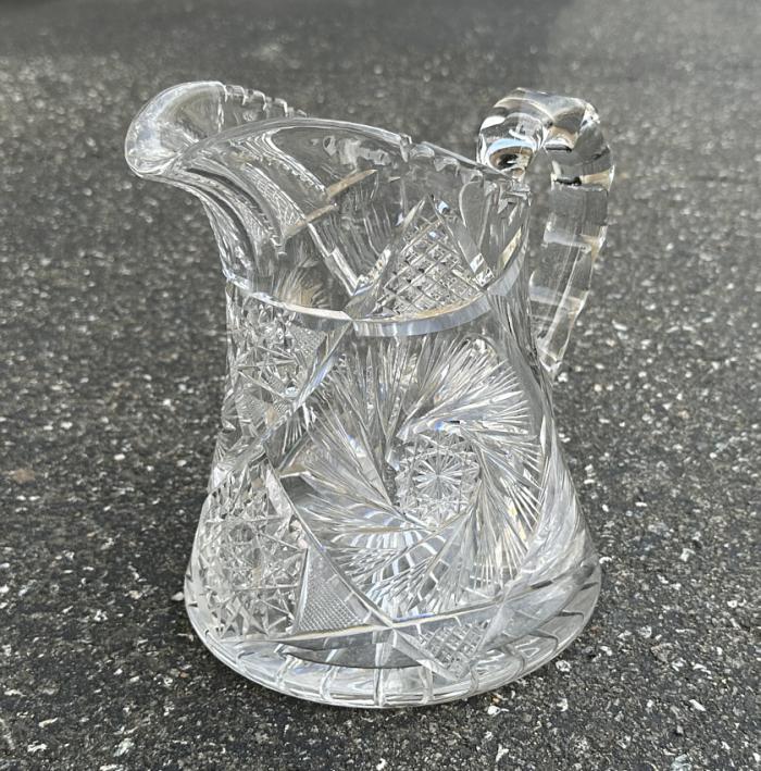 American brilliant cut glass water pitcher c1900