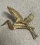 14k yellow gold heron pin or pendant