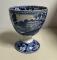 Staffordshire blue and white stem cup