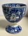 Staffordshire blue and white stem cup