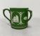 Wedgwood sage green three handled cup