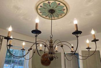 Image of Meeting House chandelier by Period Lighting Fixtures c1985