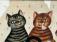 Folk art theorem painting of cats by Lisa E Kearney