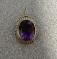 14K amethyst and seed pearl pendant