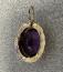 14K amethyst and seed pearl pendant