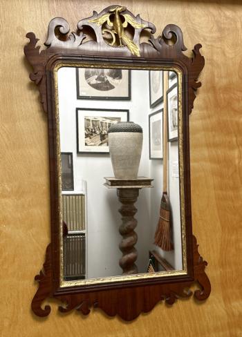 Image of 18thc Chippendale mahogany mirror